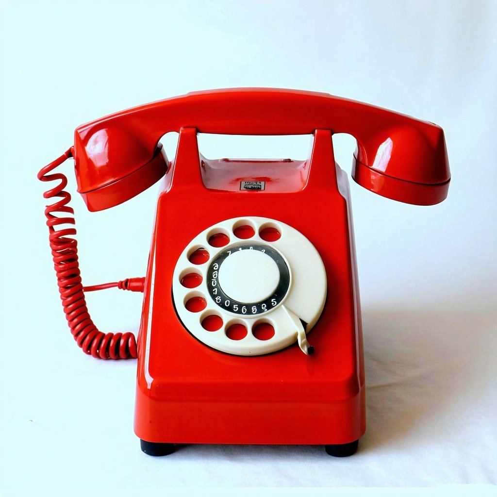 red rotary phone